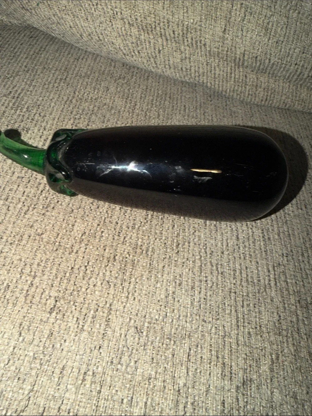 Handblown Glass Eggplant Accent Piece Royal Gallery 1998 Made in Czech Republic